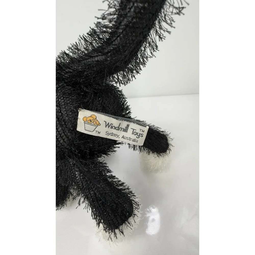 NWT CAT PLUSH TOY BLACK AND WHITECAT WINDMILL TOYS SOFT TOY ABOUT 12